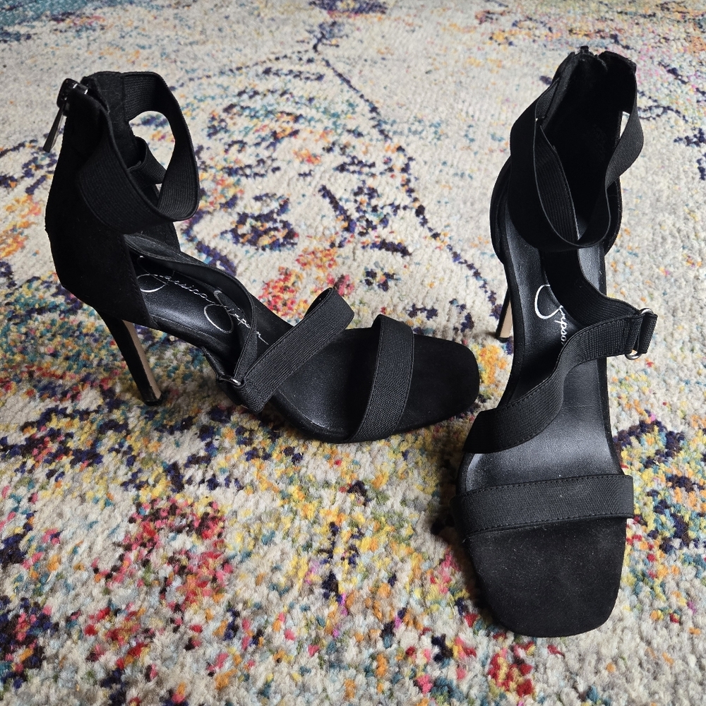 Jessica Simpson stretch strap heels size 7.5